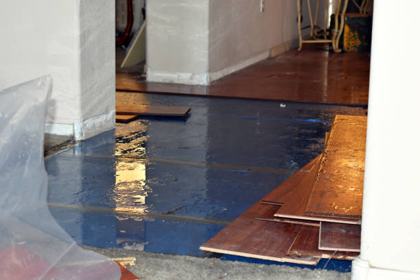 Professional Flood Damage Restoration technician working in South Bristol, ME